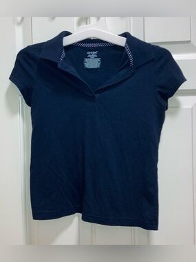 Cat & Jack Girls Polo shirt Blue uniform Size Small (6/7)